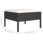 Set de muebles de jardín 12 pzas cojines ratán sintético negro de , Conjuntos de jardín - Ref: Foro24-3094524, Precio: 1,00 €...