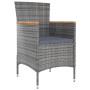 Set de comedor de jardín 9 pzas y cojines ratán sintético gris de , Conjuntos de jardín - Ref: Foro24-3094939, Precio: 864,01...