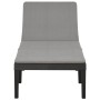 Tumbona con cojín plástico gris antracita de vidaXL, Tumbonas - Ref: Foro24-315829, Precio: 186,62 €, Descuento: %