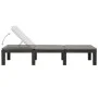 Tumbona con cojín plástico gris antracita de vidaXL, Tumbonas - Ref: Foro24-315829, Precio: 176,56 €, Descuento: %