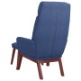 Sillón de relax con reposapiés tela azul de , Sillones - Ref: Foro24-3097567, Precio: 148,38 €, Descuento: %