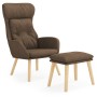 Sillón de relax con taburete tela marrón de , Sillones - Ref: Foro24-3097753, Precio: 145,39 €, Descuento: %