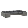 Set de muebles de jardín 9 pzas y cojines ratán sintético gris de , Conjuntos de jardín - Ref: Foro24-3101973, Precio: 1,00 €...