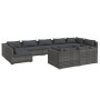Set de muebles de jardín 9 pzas y cojines ratán sintético gris de , Conjuntos de jardín - Ref: Foro24-3102061, Precio: 1,00 €...
