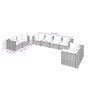 Set de muebles de jardín 8 pzas y cojines ratán sintético negro de , Conjuntos de jardín - Ref: Foro24-3102281, Precio: 991,1...
