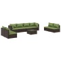 Set muebles de jardín 9 piezas y cojines ratán sintético marrón de , Conjuntos de jardín - Ref: Foro24-3102260, Precio: 1,00 ...