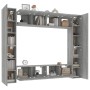 Set de muebles para TV 8 pzas madera contrachapada gris Sonoma de , Muebles TV - Ref: Foro24-3114236, Precio: 346,68 €, Descu...