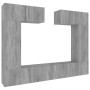 Set de muebles para TV 6 pzas madera contrachapada gris Sonoma de , Muebles TV - Ref: Foro24-3114468, Precio: 238,53 €, Descu...