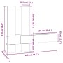 Mueble de pared para TV madera contrachapada gris sonoma de , Muebles TV - Ref: Foro24-3114572, Precio: 212,55 €, Descuento: %