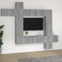 Set de muebles para TV 9 pzas madera contrachapada gris Sonoma de , Muebles TV - Ref: Foro24-3114660, Precio: 361,77 €, Descu...