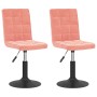 Sillas de comedor giratorias 2 unidades de terciopelo rosa de , Sillas de comedor - Ref: Foro24-335746, Precio: 104,64 €, Des...