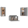 Set de muebles para TV 3 pzas madera contrachapada gris Sonoma de , Muebles TV - Ref: Foro24-3120231, Precio: 93,36 €, Descue...