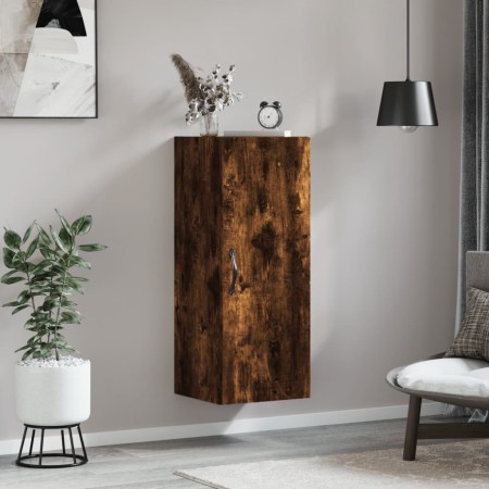 Armario de pared madera ingeniería roble ahumado 34,5x34x90 cm de , Aparadores - Ref: Foro24-834999, Precio: 54,95 €, Descuen...