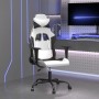 Silla gaming cuero sintético blanco y negro de , Sillones para videojuegos - Ref: Foro24-3143651, Precio: 120,30 €, Descuento: %