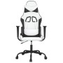 Silla gaming cuero sintético blanco y negro de , Sillones para videojuegos - Ref: Foro24-3143651, Precio: 120,30 €, Descuento: %