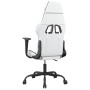 Silla gaming cuero sintético blanco y negro de , Sillones para videojuegos - Ref: Foro24-3143651, Precio: 120,30 €, Descuento: %