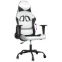 Silla gaming cuero sintético blanco y negro de , Sillones para videojuegos - Ref: Foro24-3143651, Precio: 120,30 €, Descuento: %