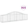 Cestas de gaviones 15 uds forma de arco hierro 200x30x40/60 cm de , Maceteros y jardineras - Ref: Foro24-3145380, Precio: 734...