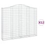 Cestas gaviones 12 uds forma de arco hierro 200x30x160/180 cm de , Maceteros y jardineras - Ref: Foro24-3145503, Precio: 1,00...