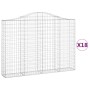 Cestas gaviones 18 uds forma de arco hierro 200x30x140/160 cm de , Maceteros y jardineras - Ref: Foro24-3145486, Precio: 1,00...