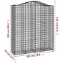 Cestas de gaviones 11 uds forma de arco hierro 200x50x220/240cm de , Maceteros y jardineras - Ref: Foro24-3145775, Precio: 1,...