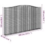 Cestas de gaviones 6 uds forma de arco hierro 400x30x220/240 cm de , Maceteros y jardineras - Ref: Foro24-3145908, Precio: 1,...