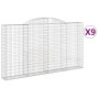 Cestas de gaviones 9 uds forma de arco hierro 300x30x160/180 cm de , Maceteros y jardineras - Ref: Foro24-3146582, Precio: 1,...
