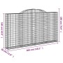 Cestas de gaviones 9 uds forma de arco hierro 300x30x160/180 cm de , Maceteros y jardineras - Ref: Foro24-3146582, Precio: 1,...