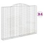 Cestas de gaviones 4 uds forma de arco hierro 300x30x220/240 cm de , Maceteros y jardineras - Ref: Foro24-3146631, Precio: 79...