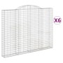 Cestas de gaviones 6 uds forma de arco hierro 300x30x220/240 cm de , Maceteros y jardineras - Ref: Foro24-3146633, Precio: 1,...