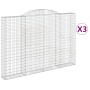 Cestas de gaviones 3 uds forma de arco hierro 300x30x200/220 cm de , Maceteros y jardineras - Ref: Foro24-3146612, Precio: 63...