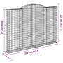 Cestas de gaviones 3 uds forma de arco hierro 300x30x200/220 cm de , Maceteros y jardineras - Ref: Foro24-3146612, Precio: 63...
