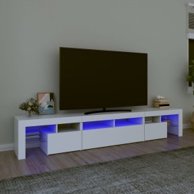 Mueble de TV con luces LED blanco 230x36,5x40 cm de , Muebles TV - Ref: Foro24-3152786, Precio: 163,79 €, Descuento: %