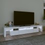 Mueble de TV con luces LED blanco 230x36,5x40 cm de , Muebles TV - Ref: Foro24-3152786, Precio: 163,79 €, Descuento: %