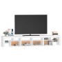 Mueble de TV con luces LED blanco 230x36,5x40 cm de , Muebles TV - Ref: Foro24-3152786, Precio: 163,79 €, Descuento: %