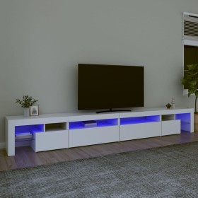 Mueble de TV con luces LED blanco 290x36,5x40 cm de , Muebles TV - Ref: Foro24-3152802, Precio: 193,73 €, Descuento: %