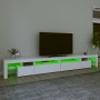 Mueble de TV con luces LED blanco 290x36,5x40 cm de , Muebles TV - Ref: Foro24-3152802, Precio: 193,73 €, Descuento: %