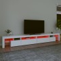 Mueble de TV con luces LED blanco 290x36,5x40 cm de , Muebles TV - Ref: Foro24-3152802, Precio: 193,73 €, Descuento: %