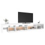 Mueble de TV con luces LED blanco 290x36,5x40 cm de , Muebles TV - Ref: Foro24-3152802, Precio: 193,73 €, Descuento: %