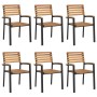 Juego de comedor de jardín 7 pzas madera maciza acacia y metal de , Conjuntos de jardín - Ref: Foro24-3155419, Precio: 729,50...