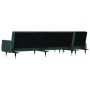 Sofá cama en forma de L terciopelo verde oscuro 271x140x70 cm de , Sofás - Ref: Foro24-3157223, Precio: 484,54 €, Descuento: %
