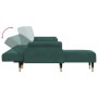Sofá cama en forma de L terciopelo verde oscuro 271x140x70 cm de , Sofás - Ref: Foro24-3157223, Precio: 484,54 €, Descuento: %