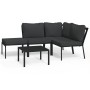Set de muebles de jardín 5 piezas acero con cojines gris de , Conjuntos de jardín - Ref: Foro24-3187954, Precio: 483,65 €, De...
