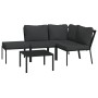 Set de muebles de jardín 5 piezas acero con cojines gris de , Conjuntos de jardín - Ref: Foro24-3187954, Precio: 483,65 €, De...