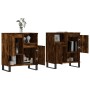 Aparadores 2 piezas madera contrachapada roble ahumado de , Aparadores - Ref: Foro24-3190138, Precio: 130,51 €, Descuento: %