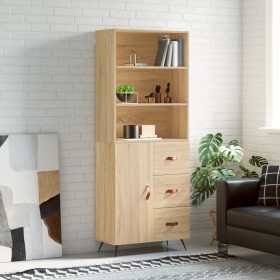 Aparador alto madera contrachapada color roble 69,5x34x180 cm de , Aparadores - Ref: Foro24-3189416, Precio: 148,07 €, Descue...