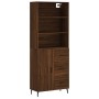 Aparador alto madera contrachapada marrón roble 69,5x34x180 cm de , Aparadores - Ref: Foro24-3189468, Precio: 164,08 €, Descu...