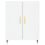 Aparador alto madera contrachapada blanco 69,5x34x180 cm de , Aparadores - Ref: Foro24-3198321, Precio: 168,11 €, Descuento: %