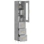 Aparador de madera contrachapada gris hormigón 34,5x34x180 cm de , Aparadores - Ref: Foro24-3199229, Precio: 113,52 €, Descue...