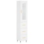 Aparador alto madera contrachapada blanco 34,5x34x180 cm de , Aparadores - Ref: Foro24-3199217, Precio: 115,18 €, Descuento: %